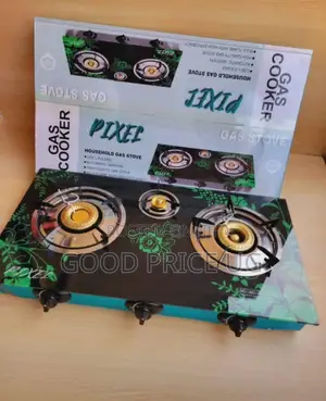 Pixel Brand 3-Burner Glass Gas Stove