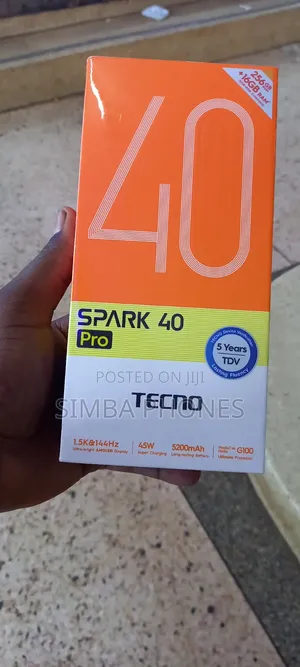 New Tecno Spark 40 Pro 256 GB Black