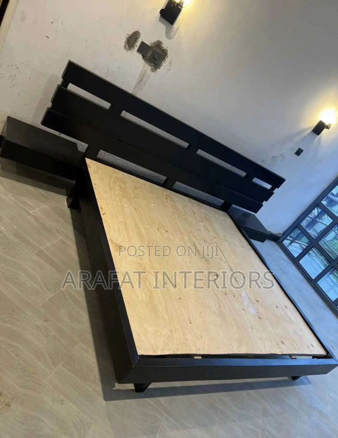 Modern Black Platform Bed