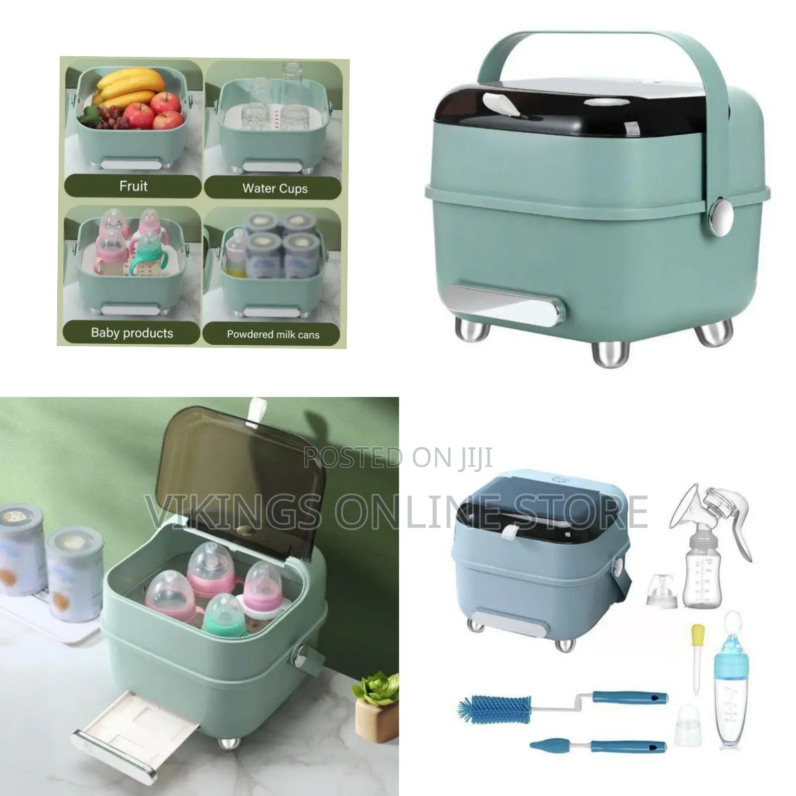Portable Baby Bottle Sterilizer and Storage Box - Multicolor