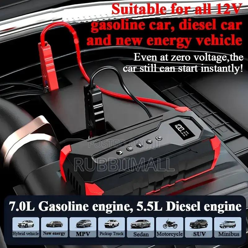 Portable Jump Starter, Inflator