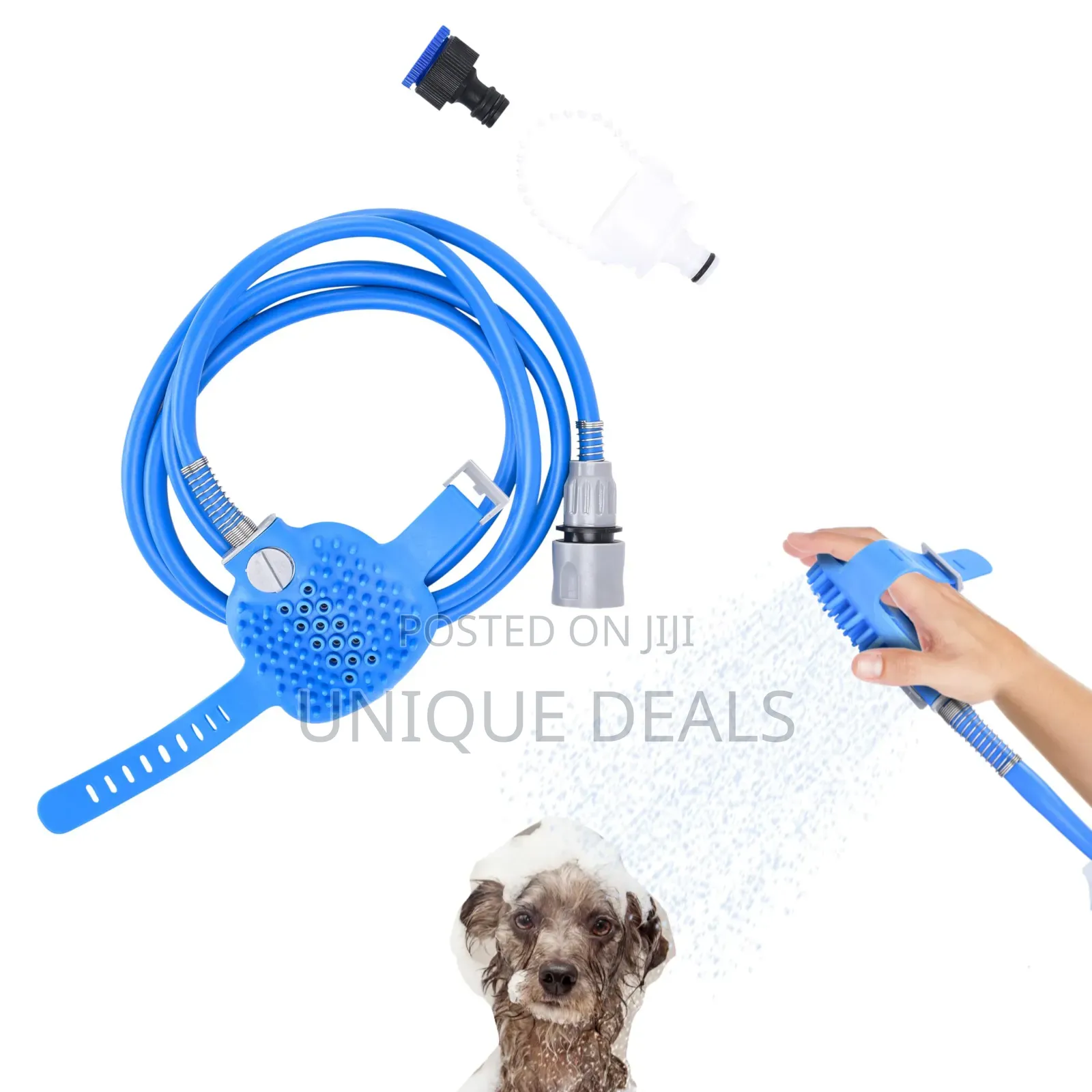 Dog Shower Attachment 2-in-1 Sprayer and Scrubber