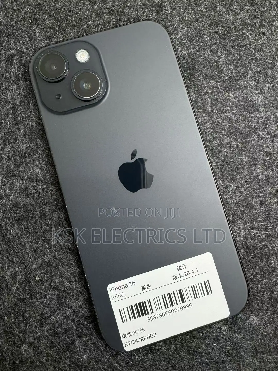 New Apple iPhone 15 256 GB Black