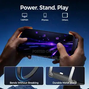 2-in-1 Foldable Phone Holder Charger 240w Type-C Fast Charging 1.5m