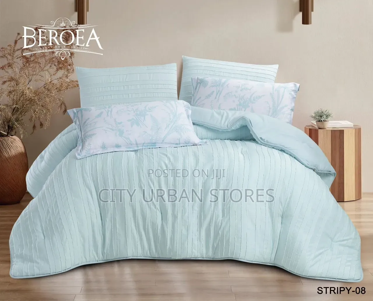 7 by 7 Extra Large Light Blue Luxury Duvet