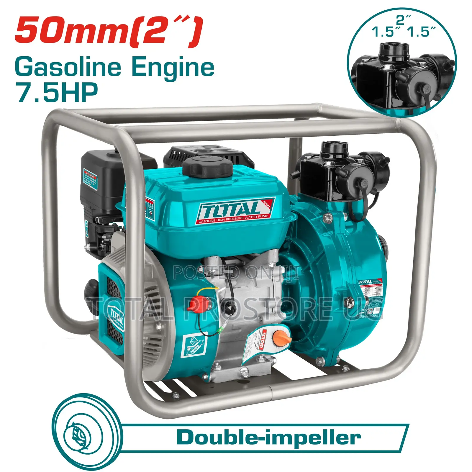 Total Water Pump With Doouble Impeller 7hp 500mm(2")