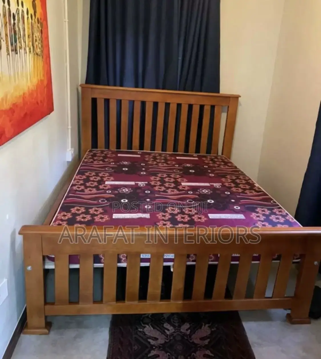 5x6 Classic Wooden Double Bed