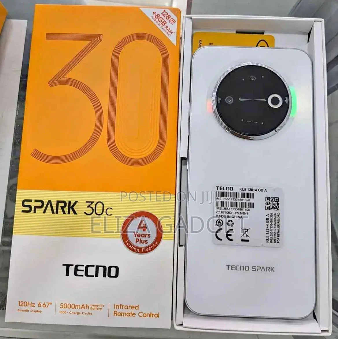 New Tecno Spark 30C 128 GB White