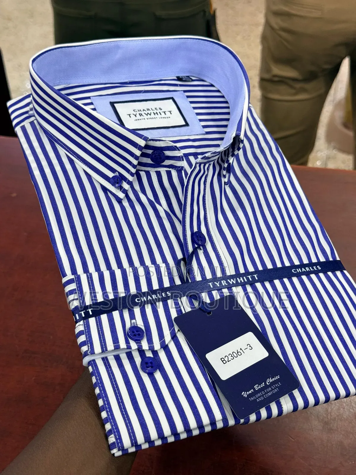Men's Cotton Long Sleeve Trip White Shirts