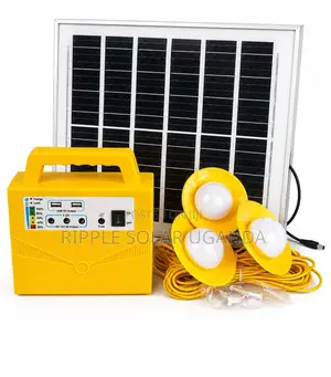 20w Portable Home Lighting Kit 3 Bulbs Phone Charging System