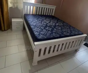 4by6 Classic White Wooden Slat Bed