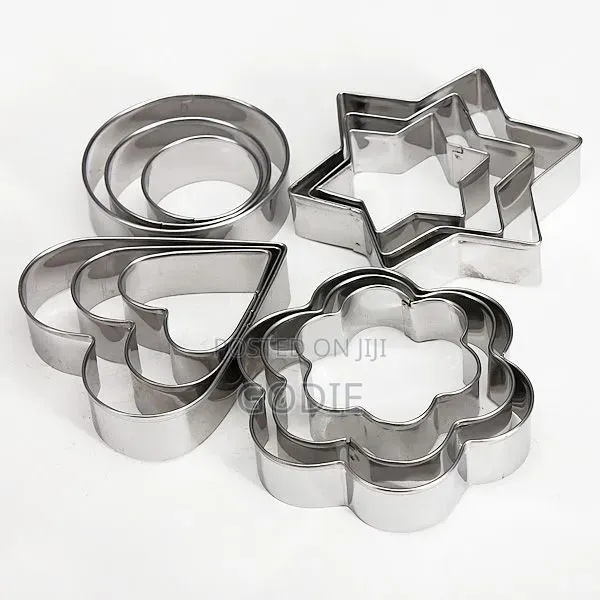 12 Piece Stainless Steel Cookie Cutters