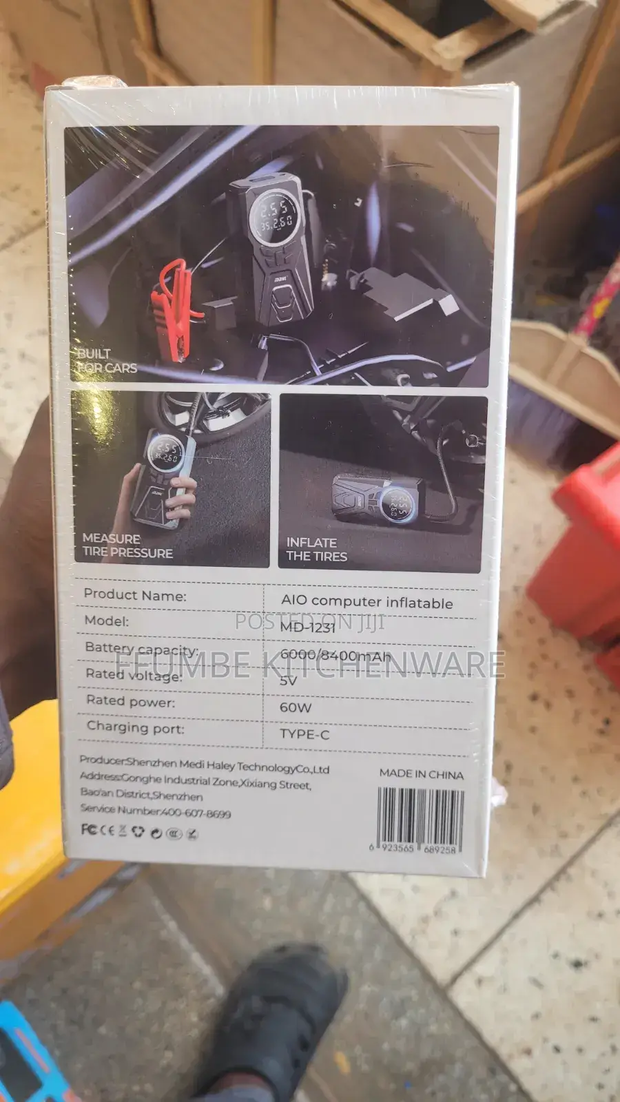 Portable Tire Inflator or Air Compressor