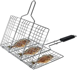Portable Stainless Steel Barbecue Grill Basket