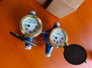 Water Meter With 4 Red Wheels: Read Every Drop Precisely
