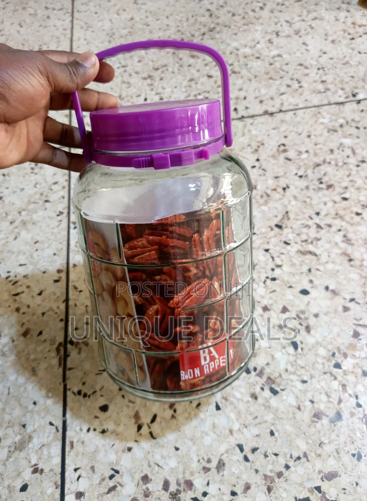Bon Appetit 5l Glass Cereal Cookies Storage Jar Container Bottle Tin