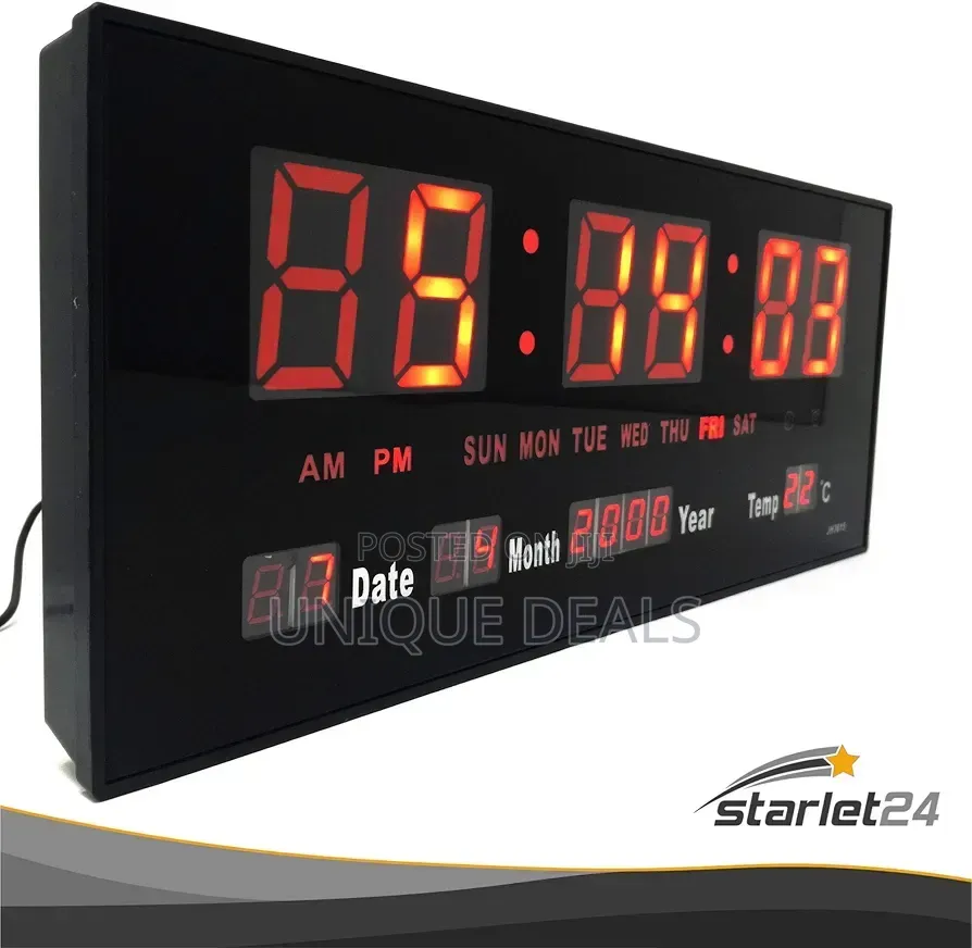 Led Wall Clock With Timer Alarm Clock Snooze Calendar