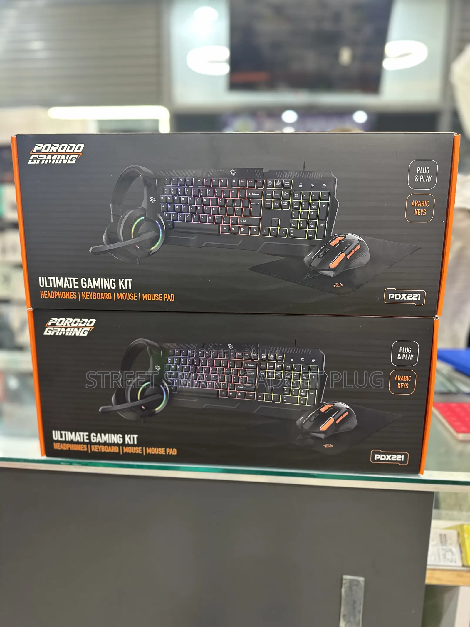 Porodo Ultimate Gaming Kit (Headphones/Keyboard/Mouse/Mousepad)
