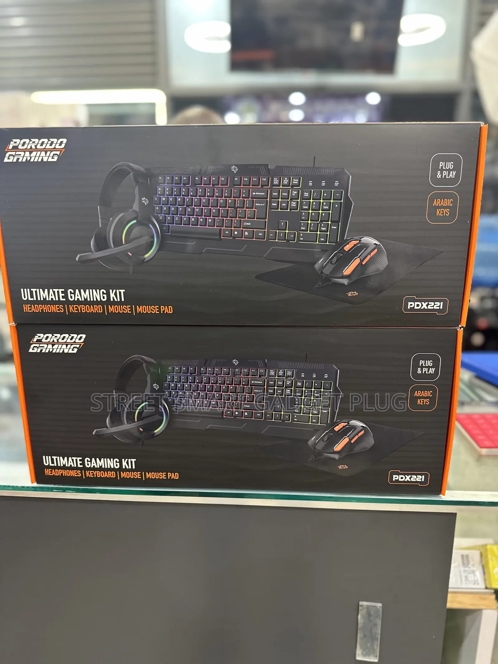 Porodo Ultimate Gaming Kit (Headphones/Keyboard/Mouse/Mousepad)