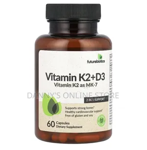 Vitamin D3 50000iu + K2 , as Mk-7 , 60 Capsules