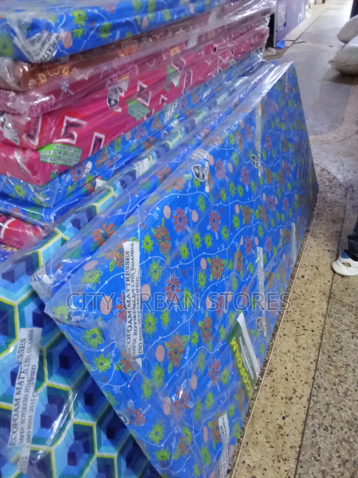 Portable 3 Inches Portable Blue Mattresses