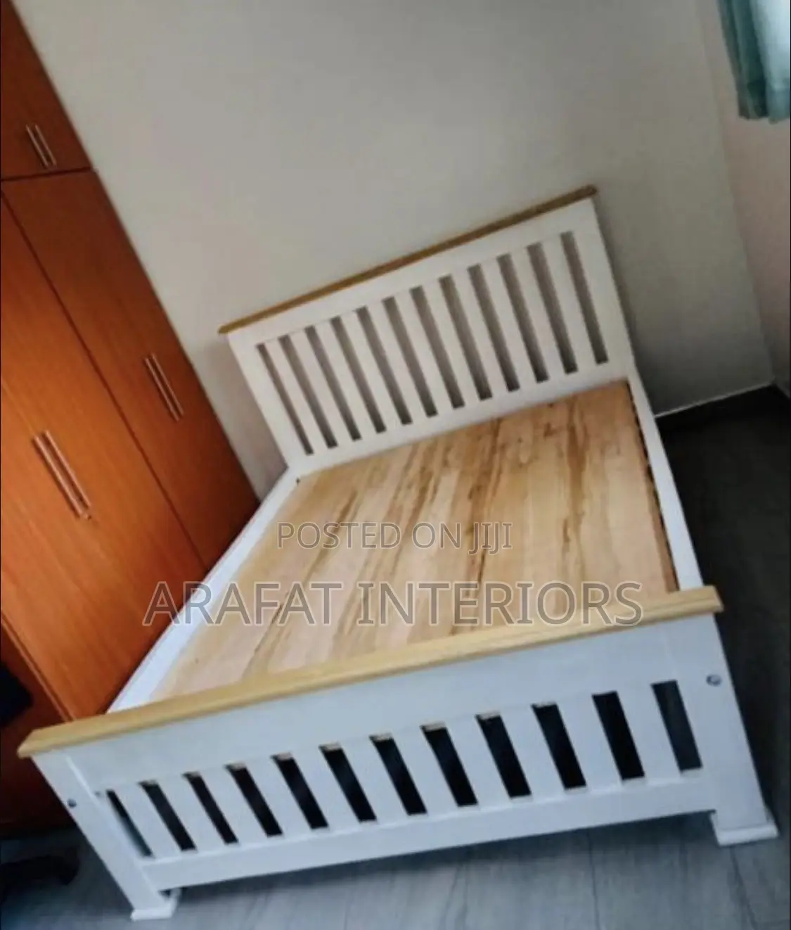 New White Oak Wooden Bed