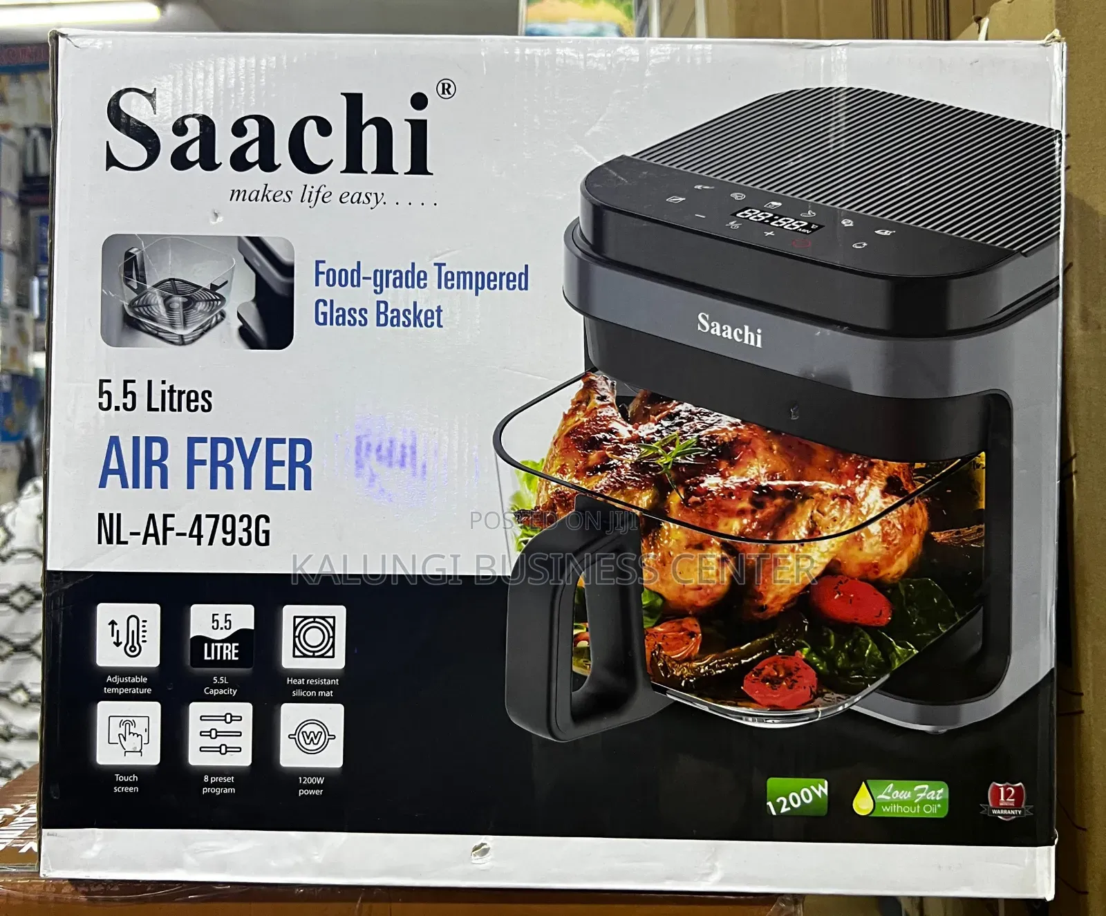 5.5l Air Fryer Saachi Air Fryer With Glass Bowl