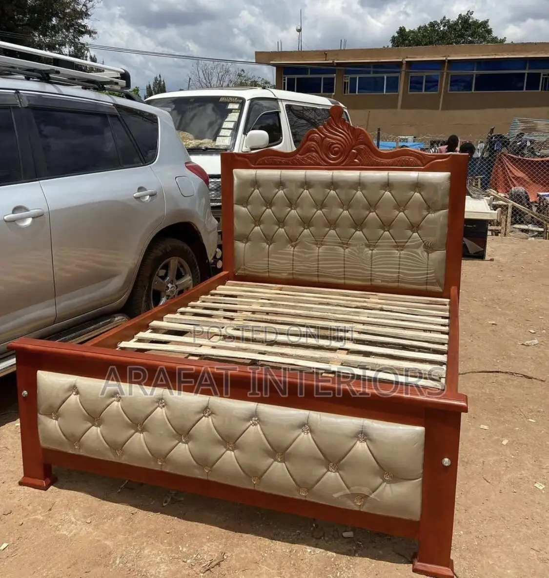 Royal Leather Tufted Bed
