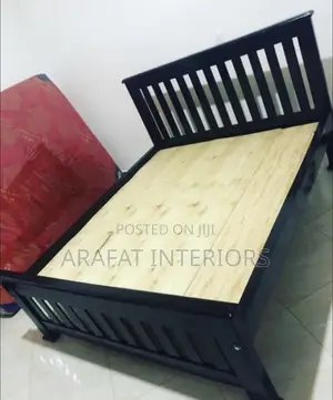 5by6 Black Barcode Simple Bed