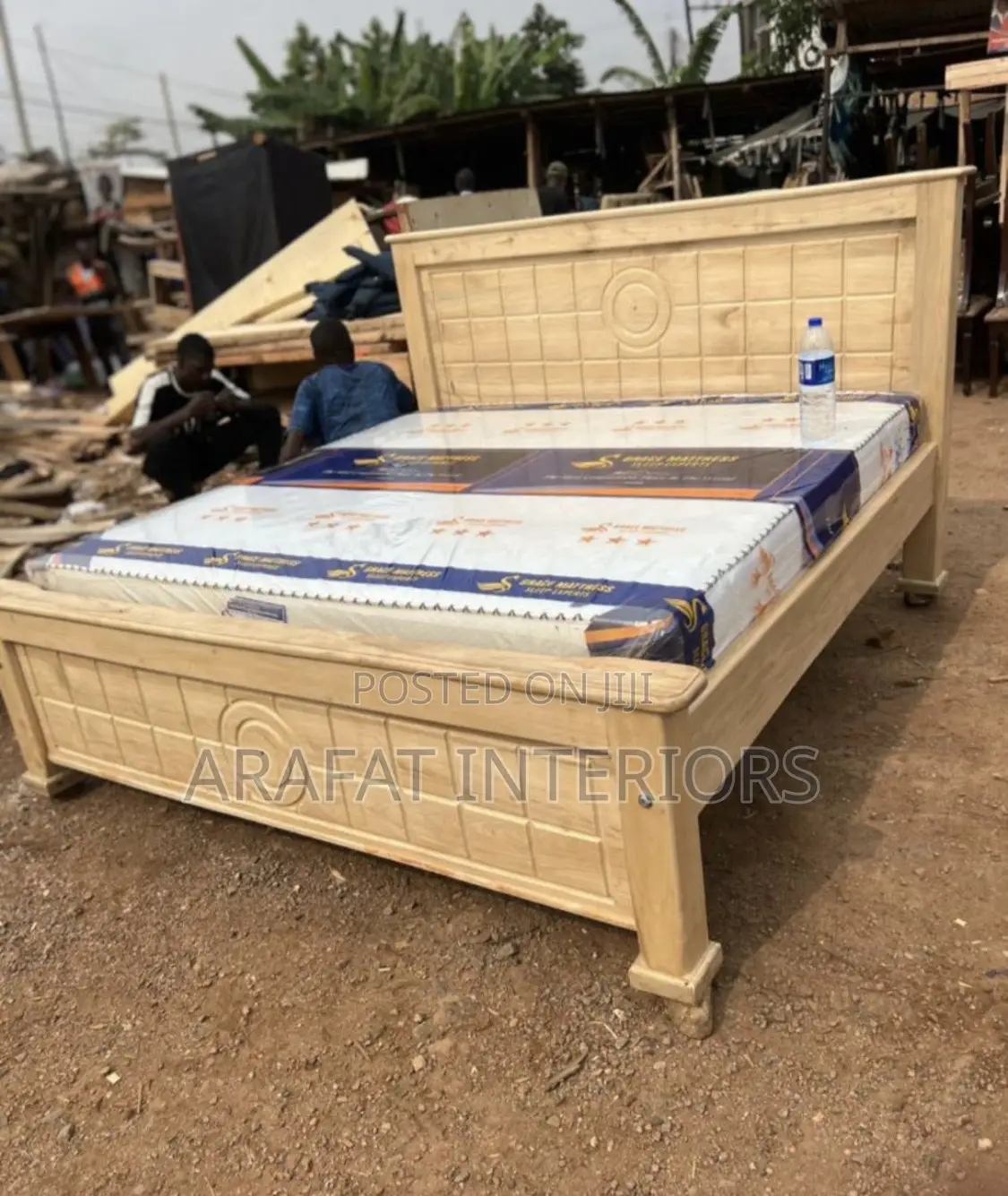 5by6 Premium Natural Wood Tiled Bed