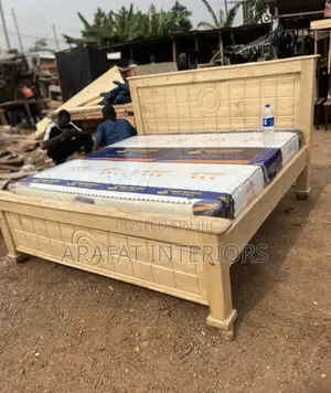 5by6 Premium Natural Wood Tiled Bed