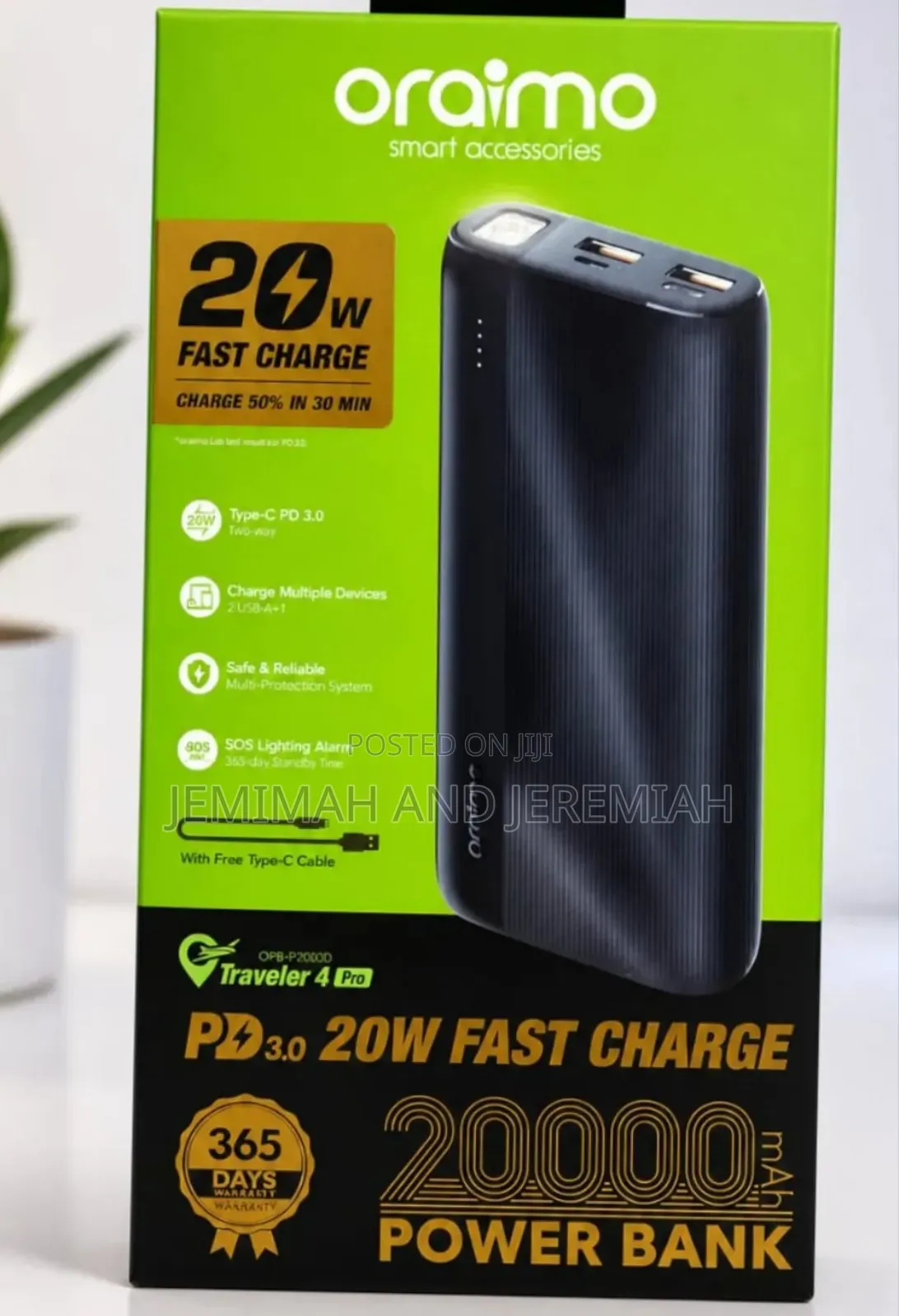 Oraimo Traveler 12-20000mah Power Bank