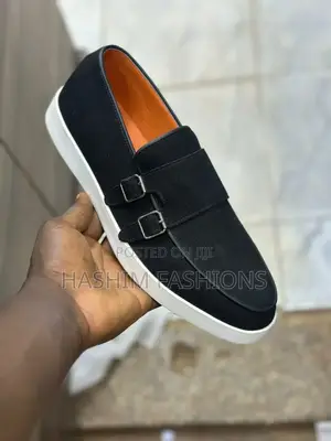 Original New Santoni Suede Dounble Monk