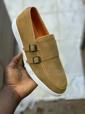 Original New Santoni Suede Dounble Monk