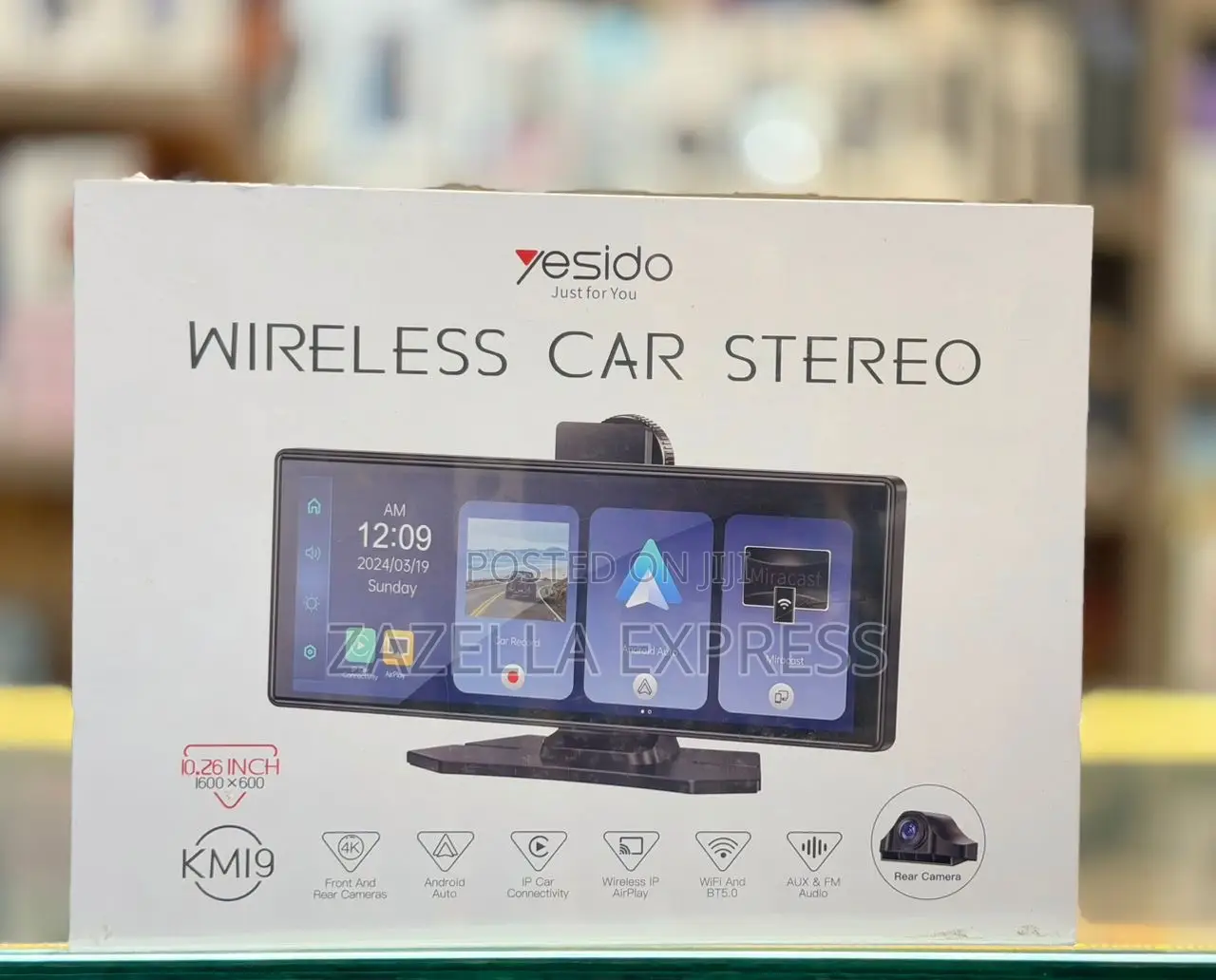 Yesido Km19 Carplay Car Center Console 10.26inch Touch Screen Portable