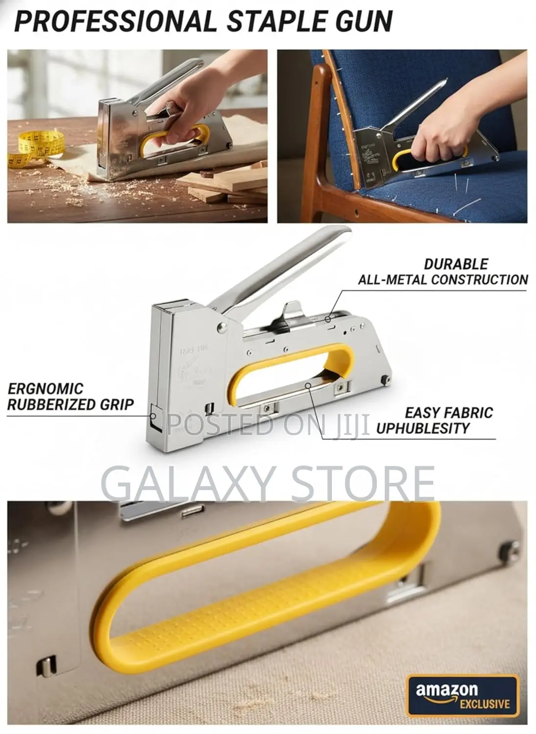 Manual Staple Gun for Furniture Use With Durable Metal Body