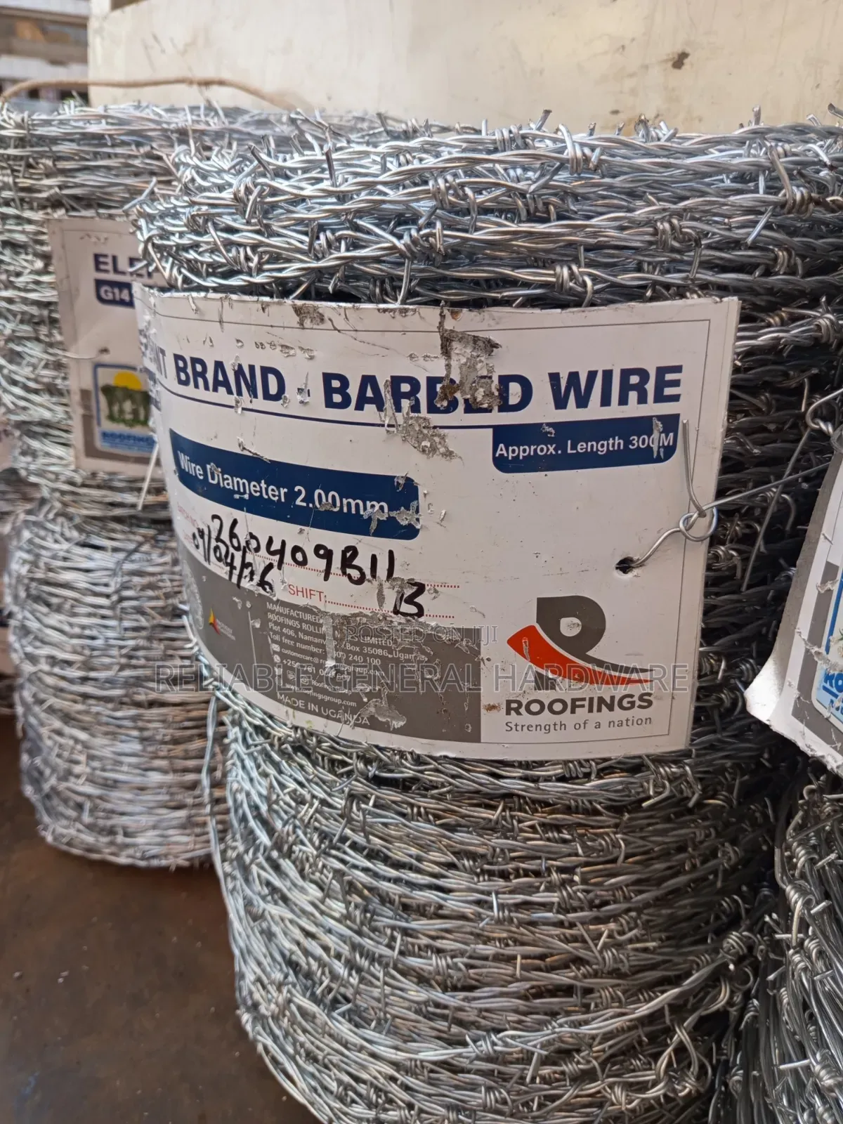 Barbed Wire G.14 300meters 25kg( Wire Diameter 2mm)