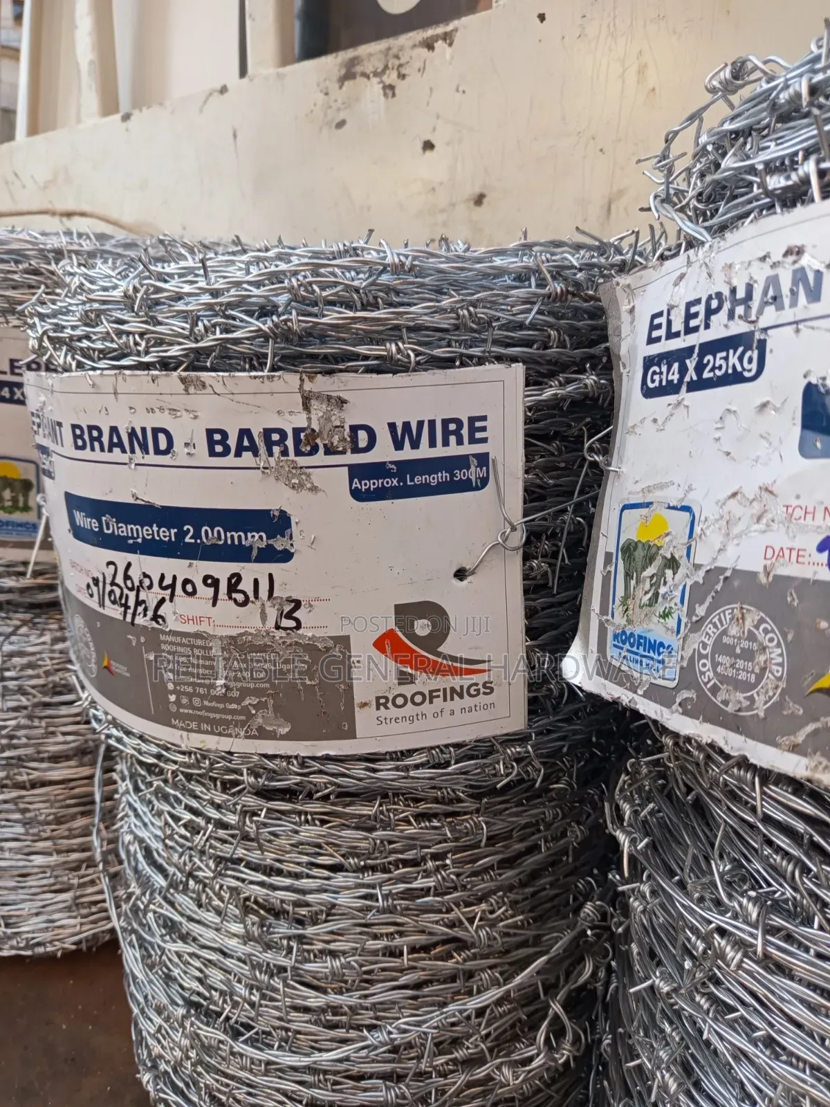 Barbed Wire G.14 300meters 25kg( Wire Diameter 2mm)