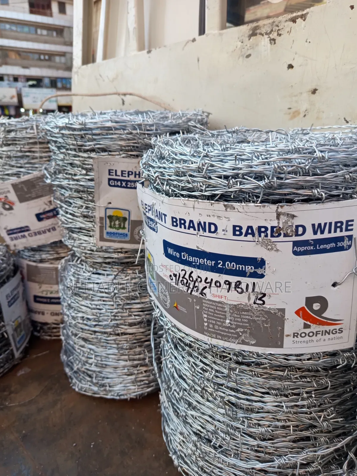 Barbed Wire G.14 300meters 25kg( Wire Diameter 2mm)