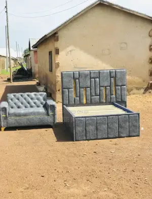 Bed 5by6 + Sofa Set Two Sitter