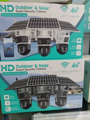 Hd Outdoor/Solar Smart Security Camera Featuring/Wifi 4g Connectivity