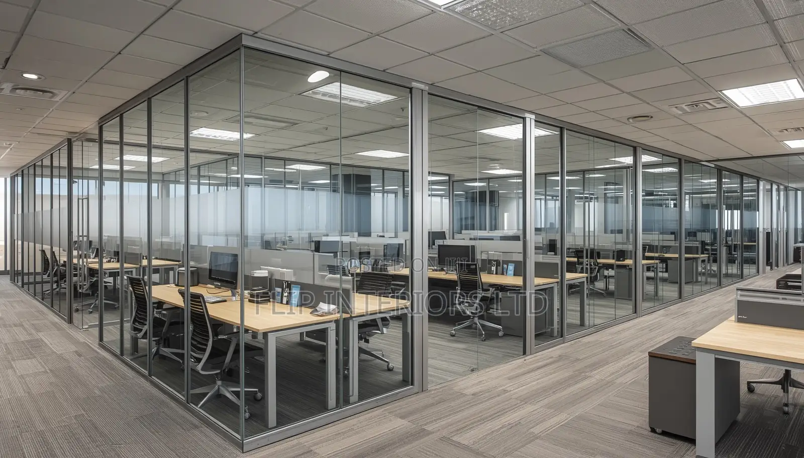 Modern Office Partitioning Workspace Design