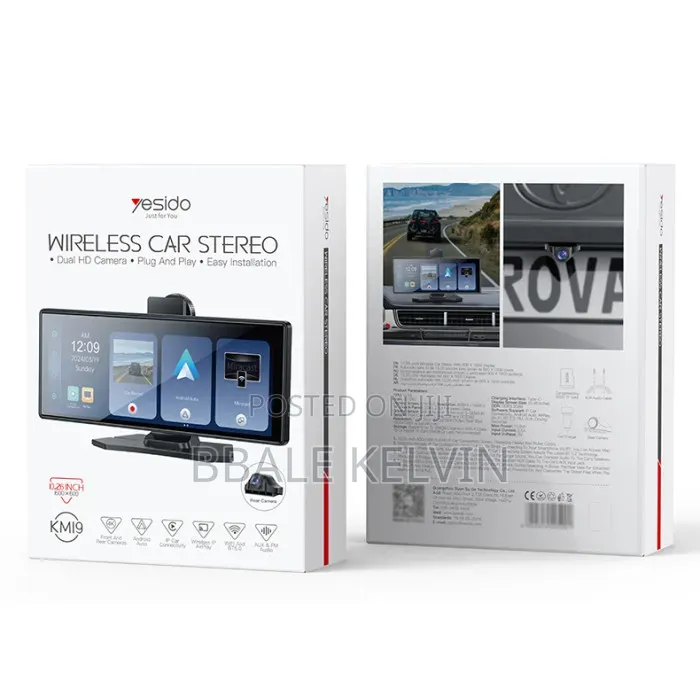 Yesido Km19 Carplay Car Center Console 10.26inch Touch Screen Portable