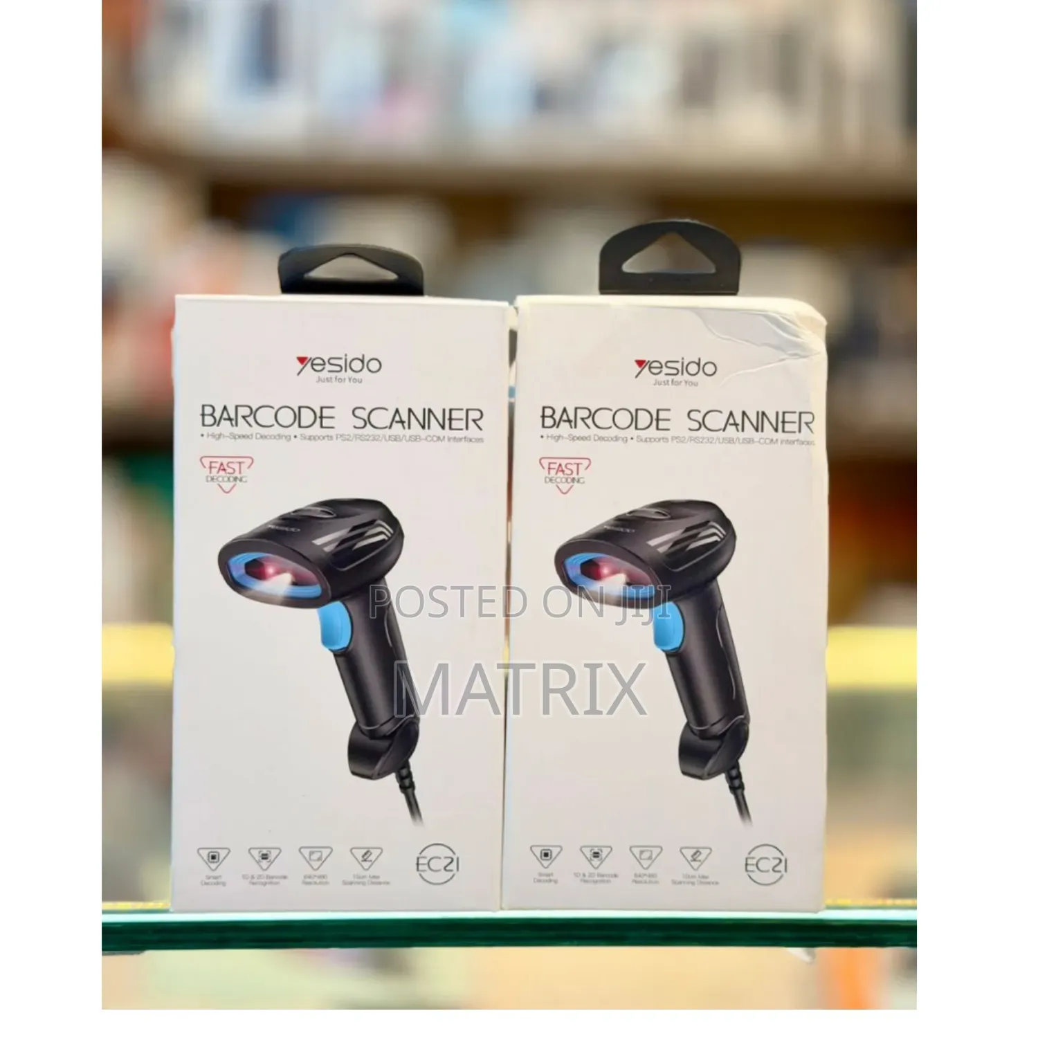 Yesido Wired Barcode Scanner Reader–High-Speed ​​1d/2d Mobile Scanner