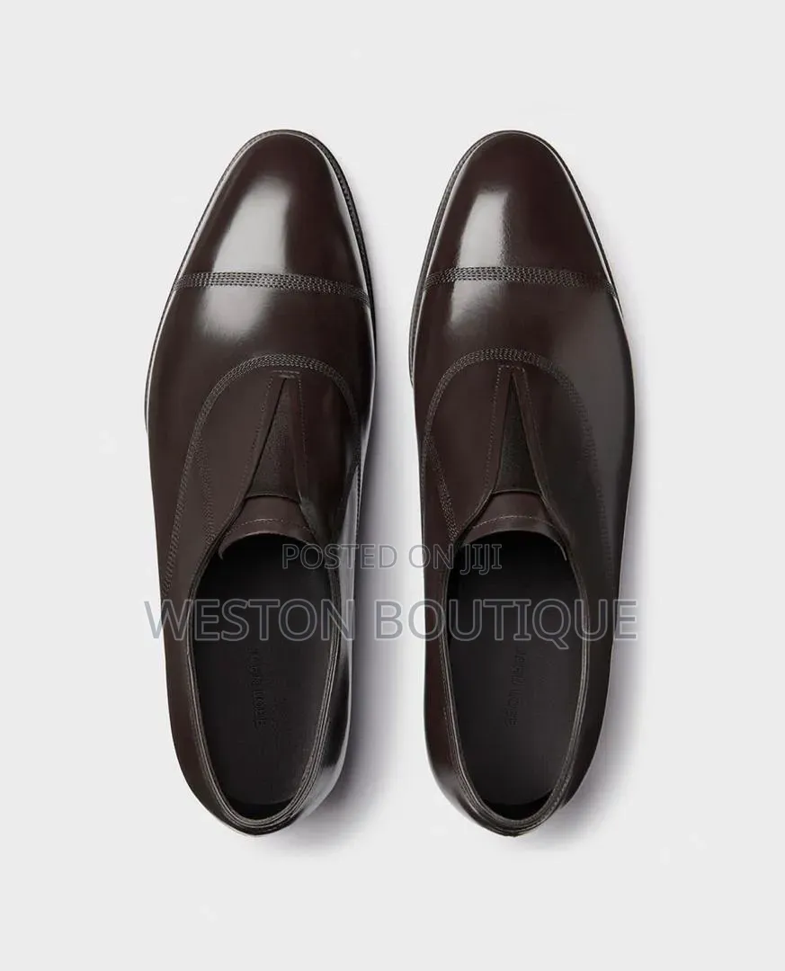 Pure Leather Original Carmina Rubber Sole Gentle Loafers Size 40 to 46