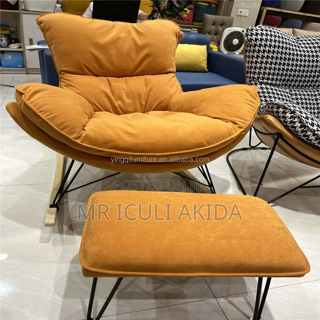 Modern Rocking Lounge or Leisure Chair Chair With a Footrest
