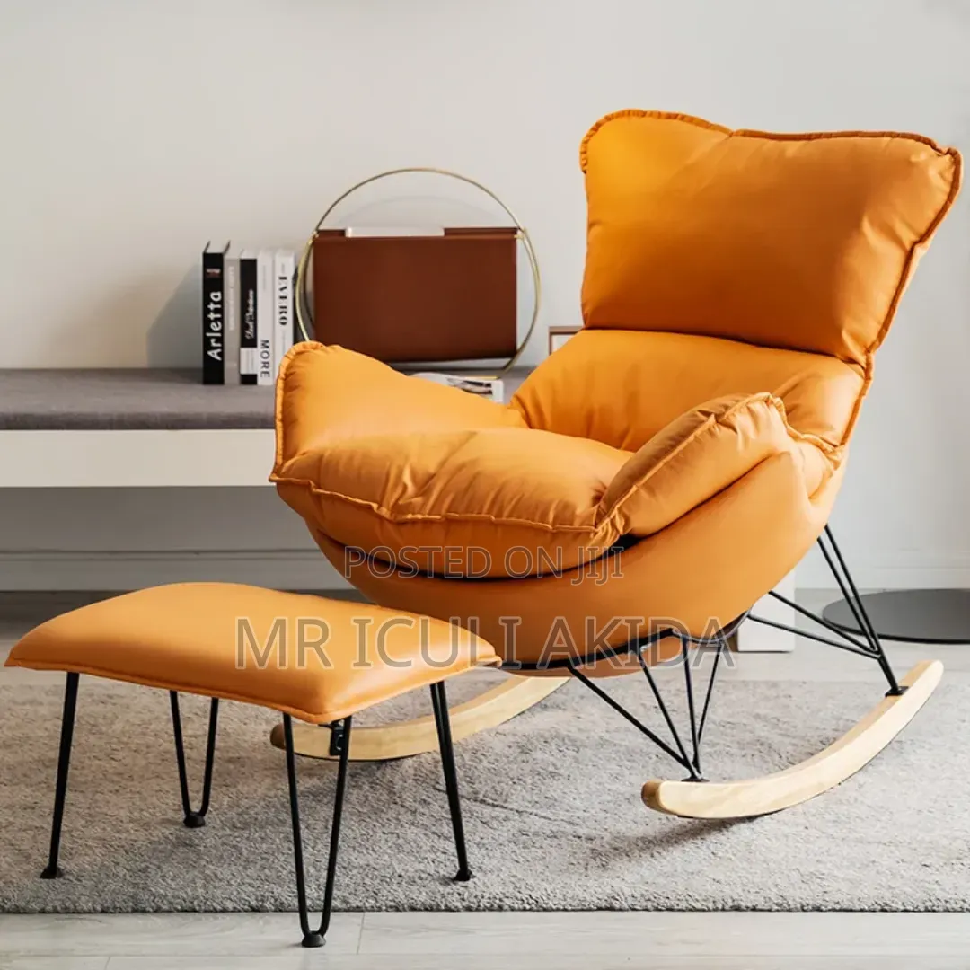 Modern Rocking Lounge or Leisure Chair Chair With a Footrest
