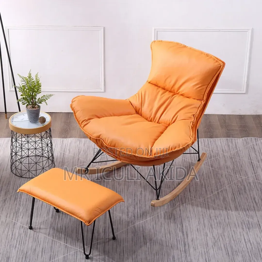 Modern Rocking Lounge or Leisure Chair Chair With a Footrest
