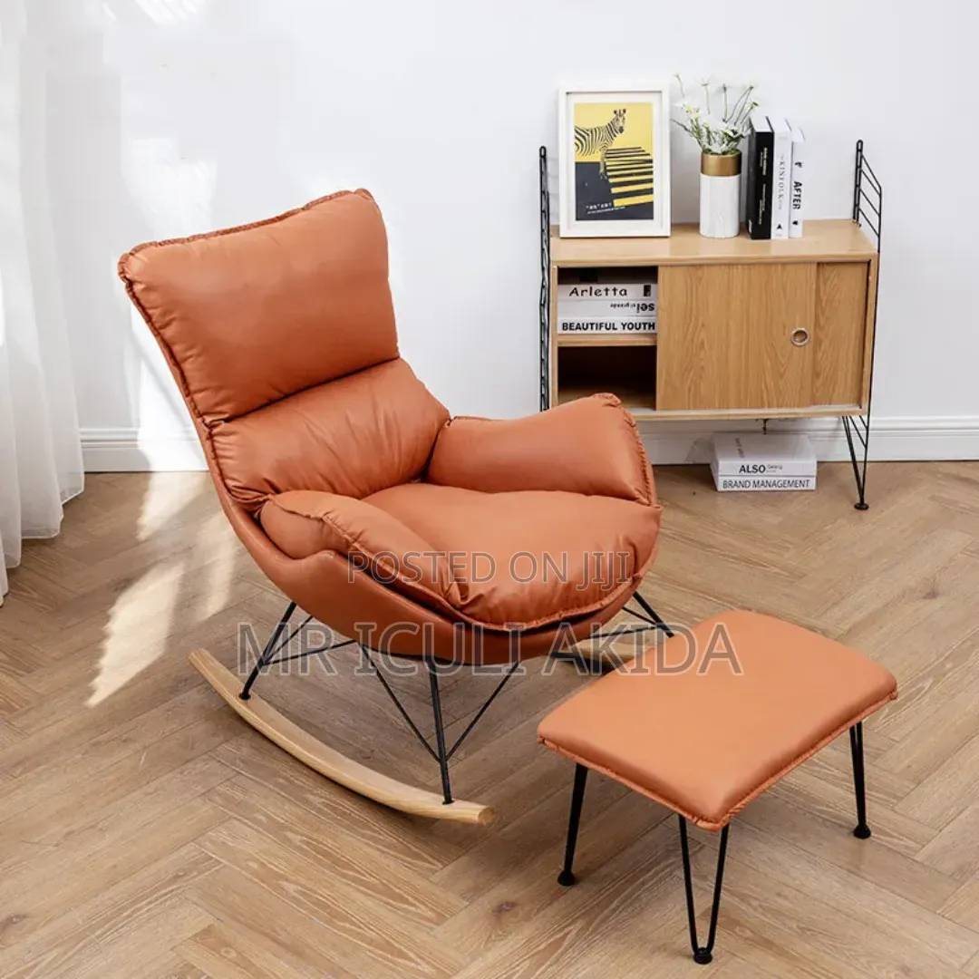 Modern Rocking Lounge or Leisure Chair Chair With a Footrest