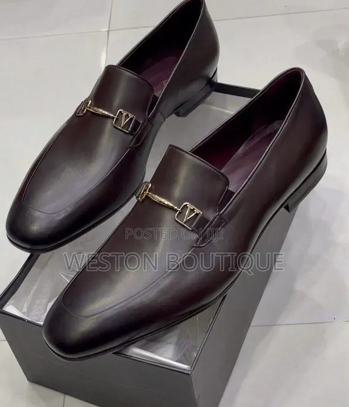 Sharp Toe Original Men's Leather Office Shoes With Rubber Sole